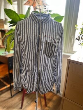 American Eagle button down striped shirt